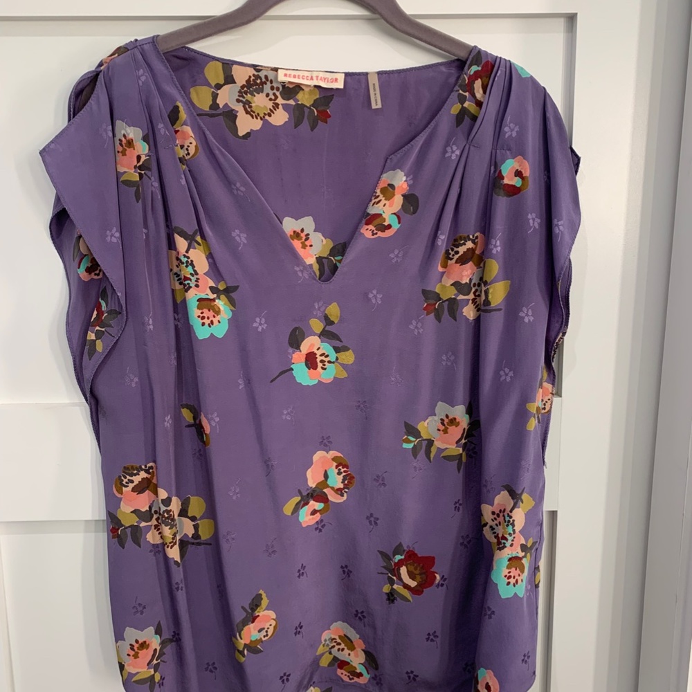 Rebecca Taylor Floral Silk Blouse